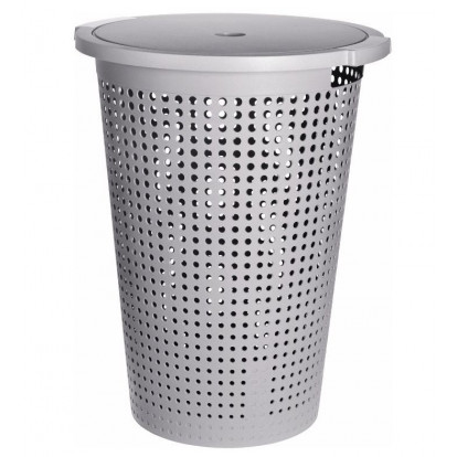EXCELLENT HOUSEWARE Koš na prádlo s víkem 35 l 40 x 52 cm šedý KO-Y54231170seda