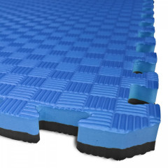 TATAMI PUZZLE podložka - Dvoubarevná - 100x100x2,6 cm - černá/modrá
