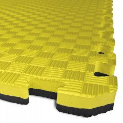 TATAMI PUZZLE podložka - Dvoubarevná - 100x100x2,6 cm - černá/žlutá