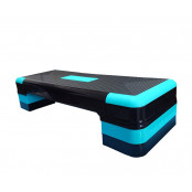 Bedýnka SEDCO AEROBIC STEP 90x34x10-15-20 cm - černá/modrá