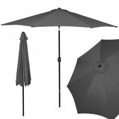 Zahradní slunečník 300 cm, tmavě šedý SPRINGOS SUNNY