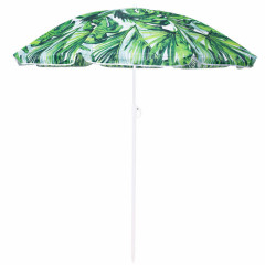 Zahradní slunečník 160 cm, skládací, zelené listy SPRINGOS CLASSIC