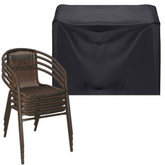 Kryt na zahradní židle 70x70x125 cm, černý SPRINGOS EXTERIO