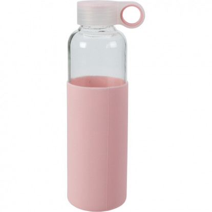 EXCELLENT Láhev na nápoje skleněná s obalem 550 ml růžová KO-170487100ruzo