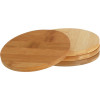 Dřevěné doplňky patří do každé kuchyně! Ty bambusové jsou navíc přírodní, lehké a vysoce odolné!- materiál: bambusové dřevo - sada obsahuje 4 ks - průměr: 11 cm - tloušťka: 0,9 cm
