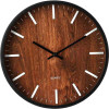 - nástěnné hodiny v designu tmavého dřeva - hnědý ciferník s černými ručičkami a bílým 3D minutníkem - materiál: plast - napájení 1 x AA baterie (není součástí hodin) - rozměry: 30 x 4,5 cm - barva: hnědá / ...
