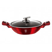 BERLINGERHAUS Pánev Wok s poklicí 30 cm Burgundy Metallic Line BH-7110