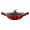 BERLINGERHAUS Pánev Wok s poklicí 30 cm Burgundy Metallic Line BH-7110