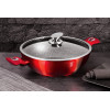 BERLINGERHAUS Pánev Wok s poklicí 30 cm Burgundy Metallic Line BH-7110