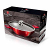 BERLINGERHAUS Pánev Wok s poklicí 30 cm Burgundy Metallic Line BH-7110