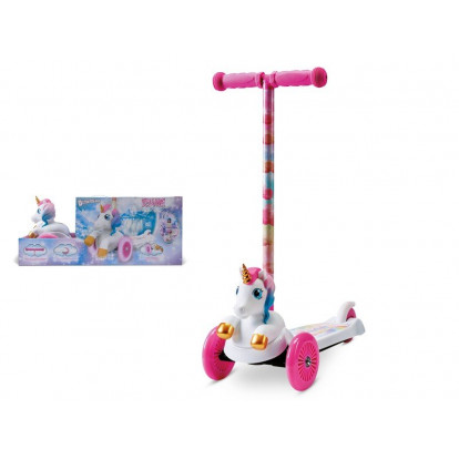 Koloběžka MONDO 25550 UNICORN 3D SCOOTER - růžová