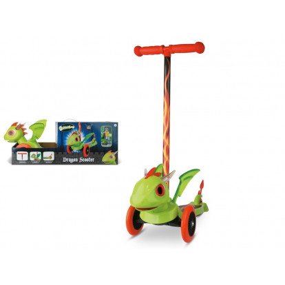 Koloběžka MONDO 25588 DRAGON 3D SCOOTER - zelená