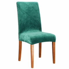 Potah na židli elastický, zelený samet SPRINGOS SPANDEX