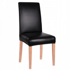 Potah na židli elastický, černý, imitace kůže SPRINGOS SPANDEX