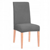 Potah na židli elastický, tmavě šedá kostka SPRINGOS SPANDEX PREMIUM