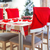 Vánoční přehoz na židli Santa Claus, červený