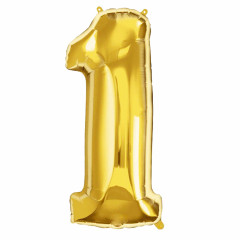 Párty balónek 1, zlatý SPRINGOS PS0027