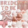 Sada narozeninových balónků BRIDE TO BE, bílo-růžové SPRINGOS PS0031