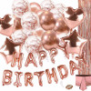 Sada narozeninových balónků HAPPY BIRTHDAY růžové SPRINGOS PS0032
