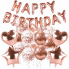 Sada narozeninových balónků HAPPY BIRTHDAY růžové SPRINGOS PS0032