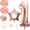 Sada narozeninových balónků 1, růžové SPRINGOS PS0022
