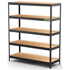 Kovový regál DRABEST RMH8 200x180x60 cm 5 polic HDF