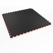 TATAMI PUZZLE podložka - Dvoubarevná - 100x100x3,0 cm - červená/černá