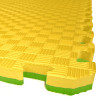 TATAMI PUZZLE podložka - Dvoubarevná - 50x50x2,0 cm podložka fitness - žlutá/zelená