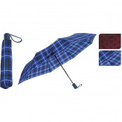 EXCELLENT HOUSEWARE Deštník skládací 95 cm kostka modrý KO-DB7250520modr
