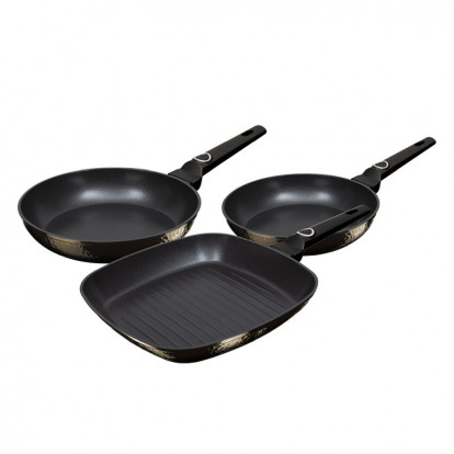 BERLINGERHAUS Sada pánví s titanovým povrchem 3 ks Primal Gloss Collection steak BH-6073