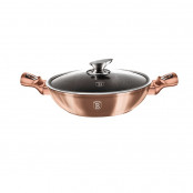 BERLINGERHAUS Pánev WOK s mramorovým povrchem 30 cm Rosegold Metallic Line BH-7100