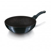 BERLINGERHAUS Wok s mramorovým povrchem 28 cm Metallic Line Aquamarine Edition BH-1875