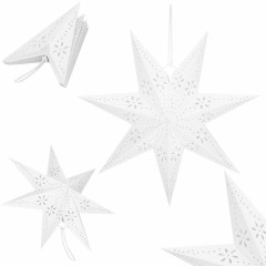 Vánoční ozdoby - Hvězda z papíru 50 cm, bílá