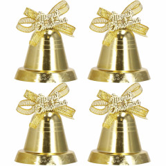 Vánoční ozdoby - Zvonečky, zlaté, sada 4ks