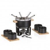 KELA Fondue sada Gunten nerez černá 19,0cm 20,0cm 1,6l KL-10068