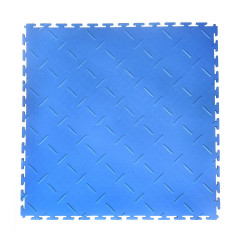 PVC podlaha do garáží, skladů, hal ,tělocvičen ECO - T LOCK - DIAMOND - 498x498x6,5 mm - modrá