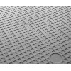PVC podlaha do garáží, skladů, hal ,tělocvičen ECO - T LOCK - DIAMOND - 498x498x6,5 mm - šedá