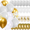 Elegantní dekorativní sada balónků na každý typ oslavy. Lze snadno naplnit vzduchem nebo heliem. elegantní barvy, velká sada 50ks, velikost při nafouknutí 40 cm. Pokud hledáte krásnou dekoraci k narozeninám nebo pro oslavu výročí, tato sada je přímo pro vás. 