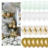 Sada narozeninových balónků, 50 ks bílo-zlaté SPRINGOS PS0045