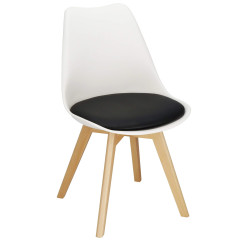 Designová židle SPRINGOS VERDE bílo-černá