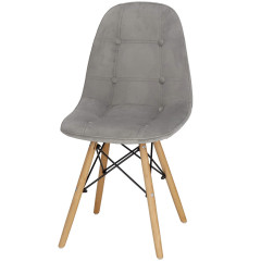  Designová židle SPRINGOS MILANO SOFT šedá