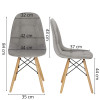  Designová židle SPRINGOS MILANO SOFT šedá