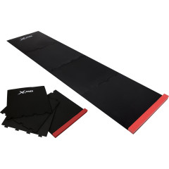 Skládací podložka/koberec na šipky XQ MAX PUZZLE 237 cm - černá/modrá