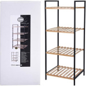 EXCELLENT HOUSEWARE Regál do koupelny 4 police dřevěný 95 cm KO-784630070
