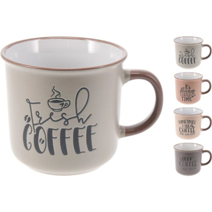 EXCELLENT HOUSEWARE Hrnek 430 ml kamenina Fresh COFFEE KO-DN1801620fres