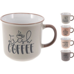 EXCELLENT HOUSEWARE Hrnek 430 ml kamenina Fresh COFFEE KO-DN1801620fres