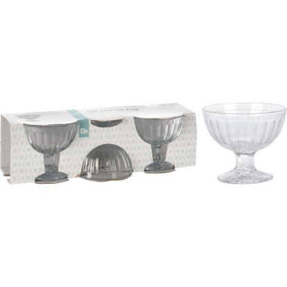 EXCELLENT HOUSEWARE Sklenice na zmrzlinu sada 3 ks 200 ml KO-YE6000090