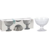 EXCELLENT HOUSEWARE Sklenice na zmrzlinu sada 3 ks 200 ml KO-YE6000090
