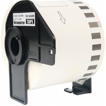 Páska DK-44205 kompatibilní pro tiskárny Brother (papírová role bílá 62mm x 30,48m) - snadno odstranitelná
