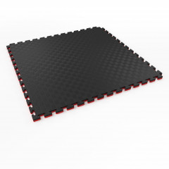 TATAMI PUZZLE podložka - Dvoubarevná - 100x100x3,0 cm - šedá/červená